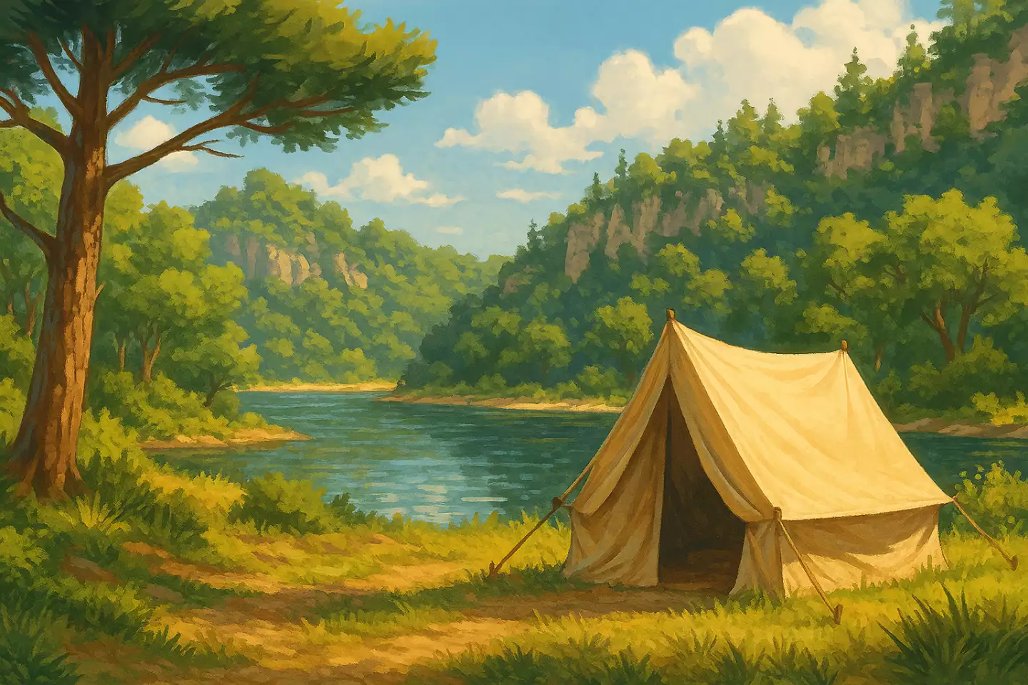 camping sauvage foret tente