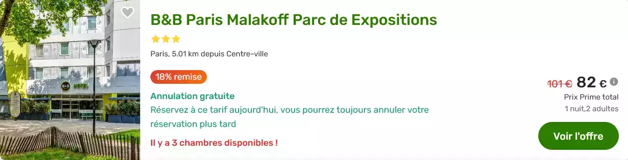 b&b paris malakoff parc des expositions