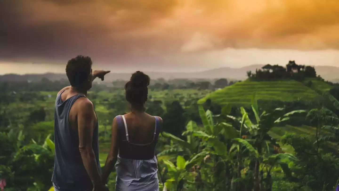 Bali paysage avec 2 personnes