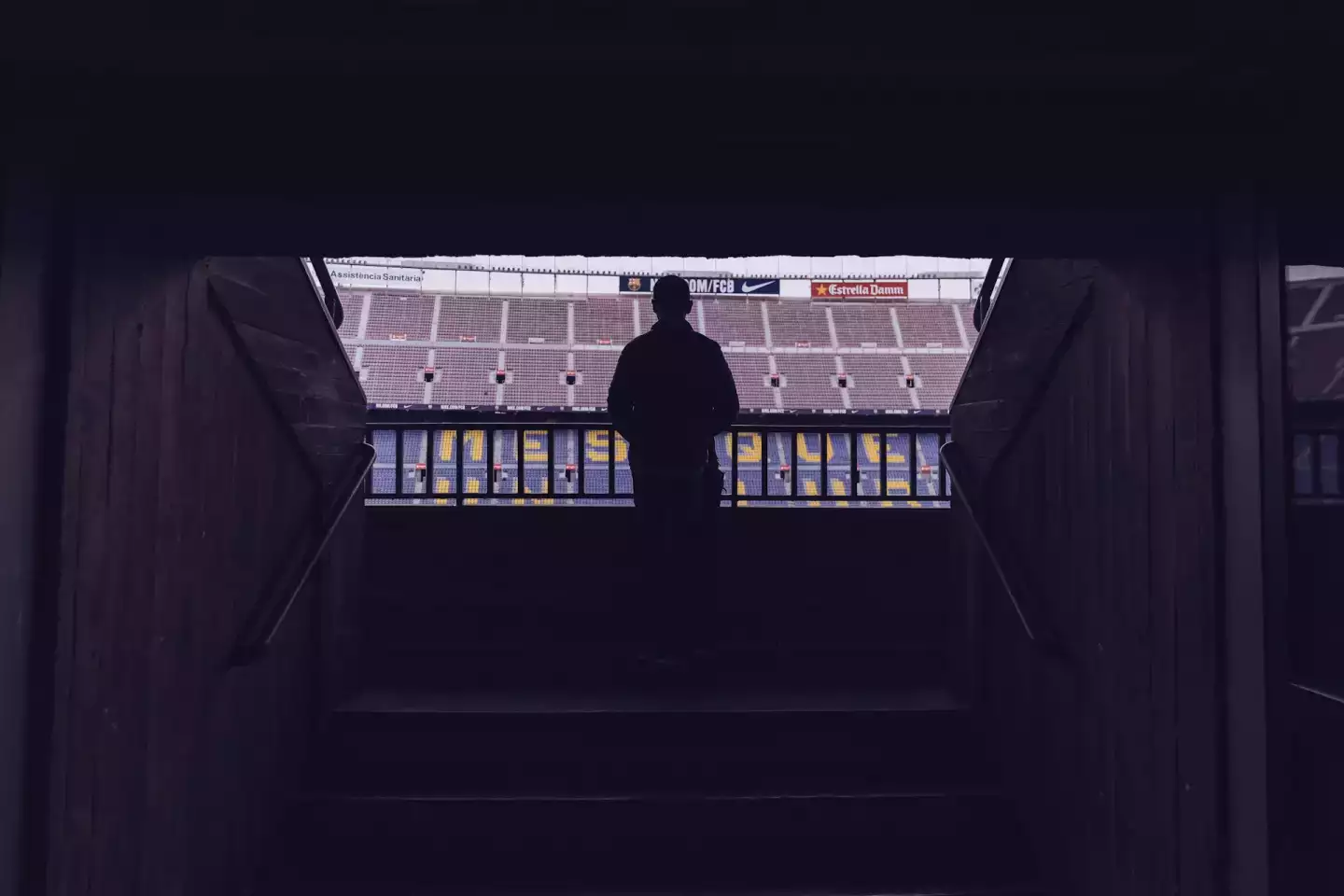 homme ombre stade FC Barcelone