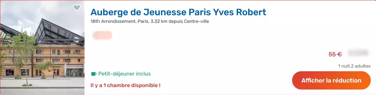 Auberge de Jeunesse Paris Yves Robert