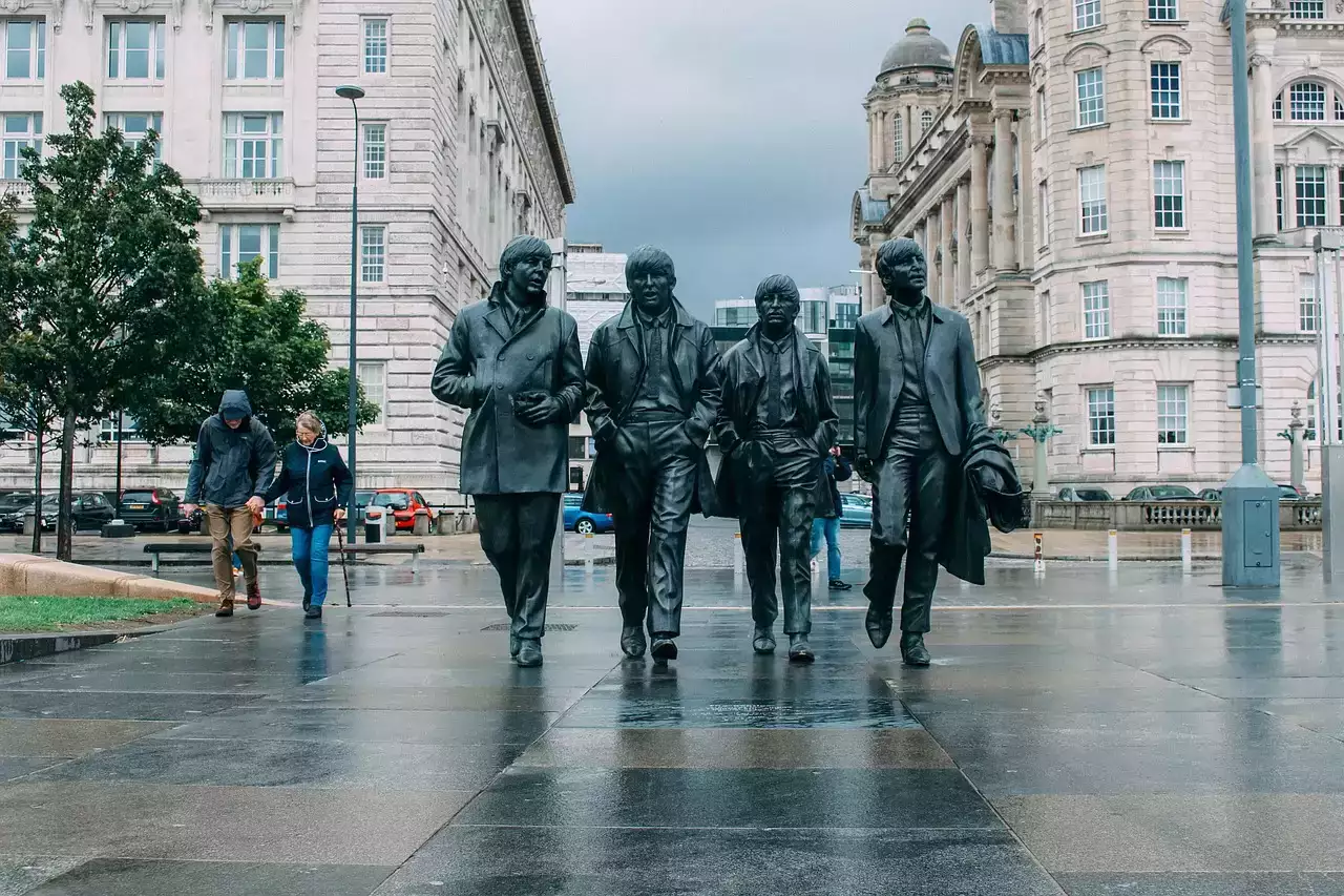 Les beatles, Liverpool, pluie