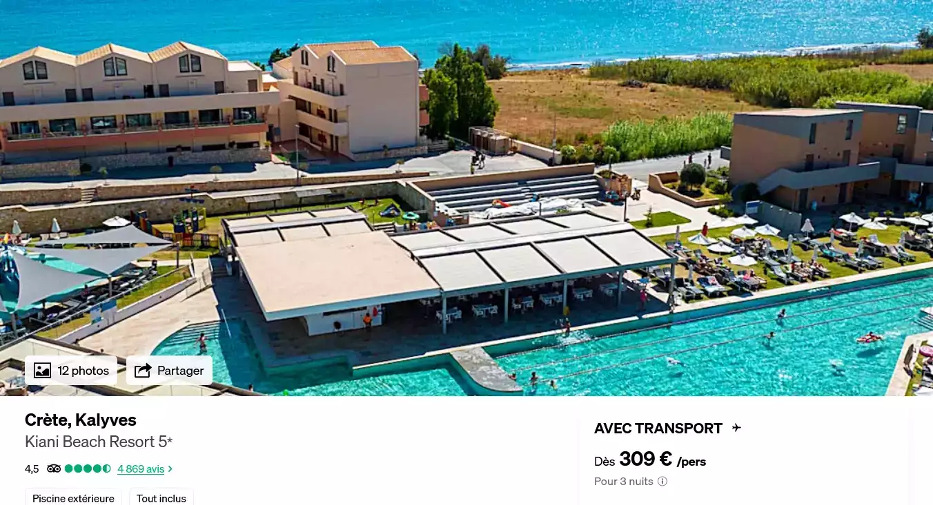Kiani Beach Resort Crète