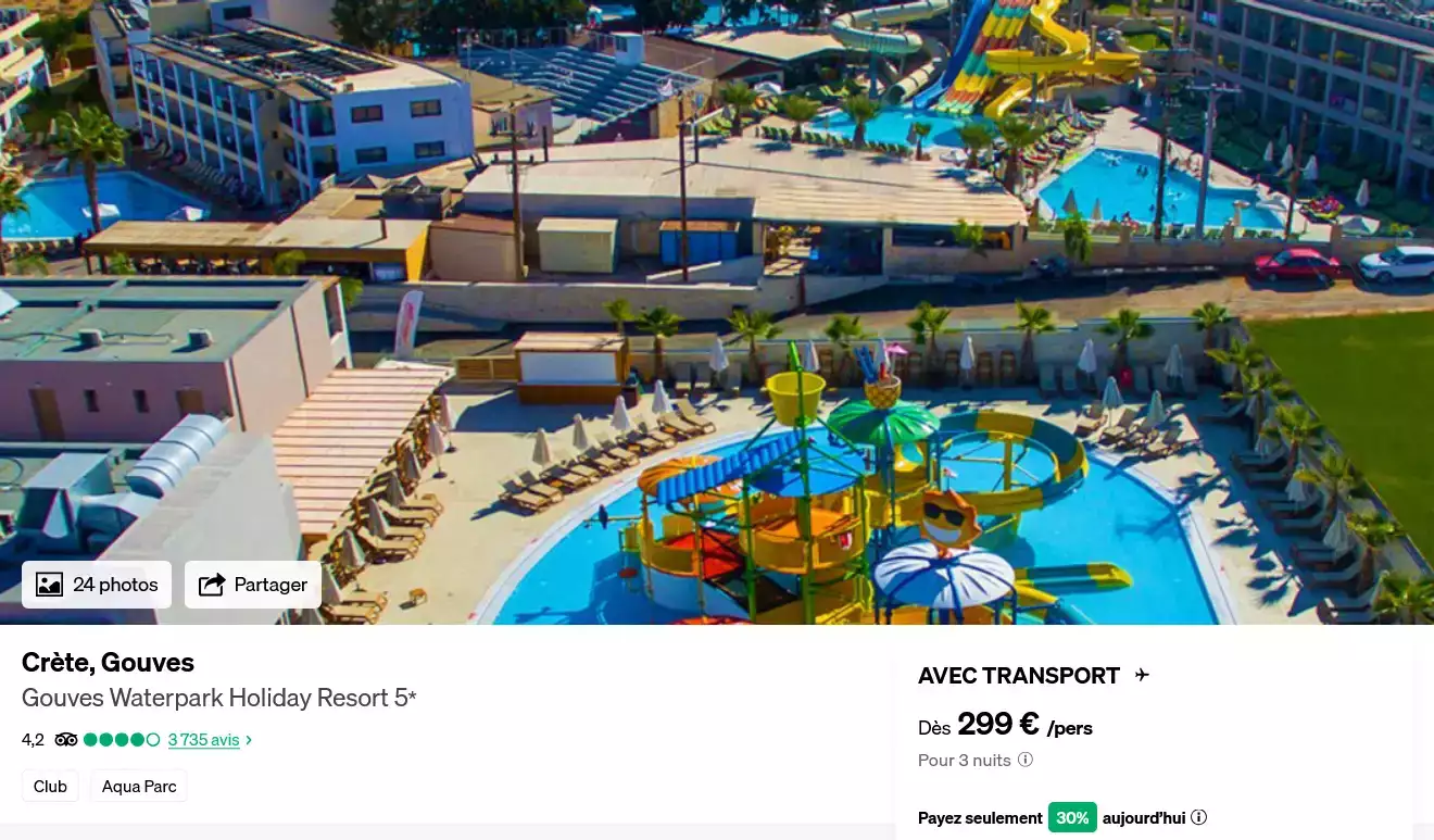 gouves water park holiday resort