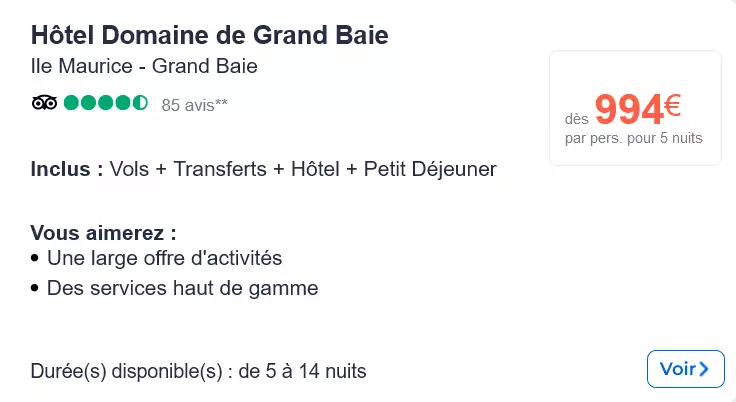 Séjour ile maurice pv