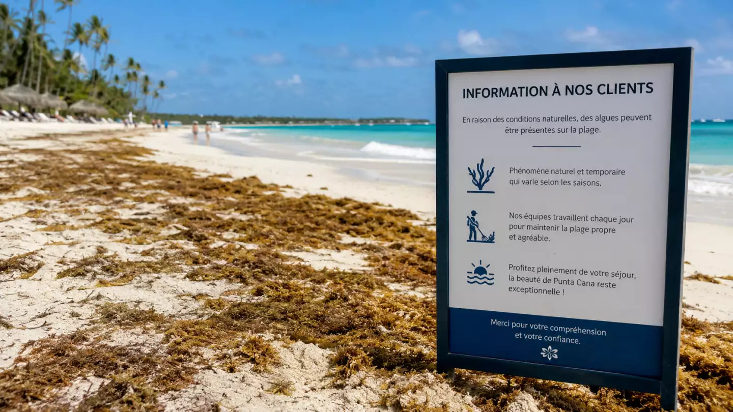 Punta Cana : algues sur la plage, ce que les hôtels annoncent eux-mêmes et pourquoi c'est rassurant
