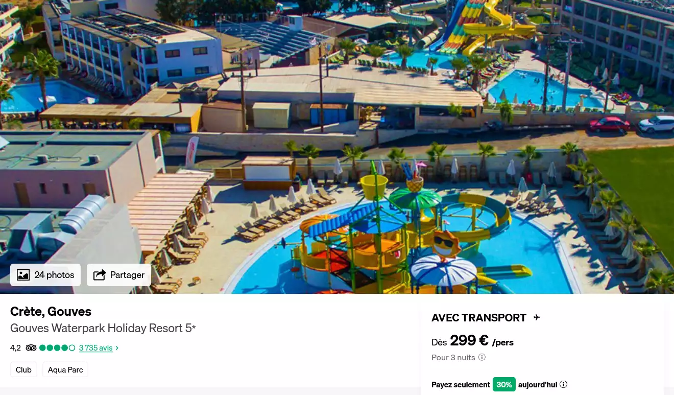 gouves water park holiday resort